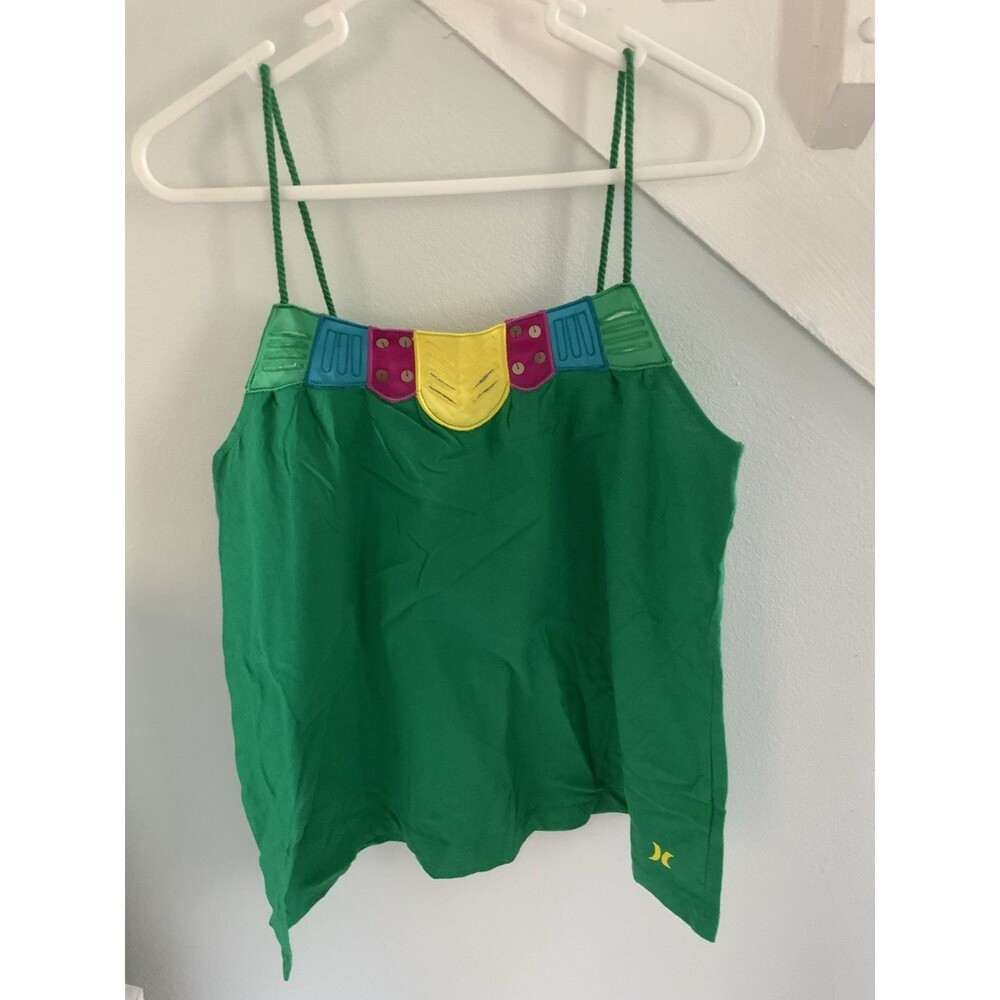 Vintage HURLEY Spaghetti Strap Cami Tank Top Shirt Colorful 100% Cotton …